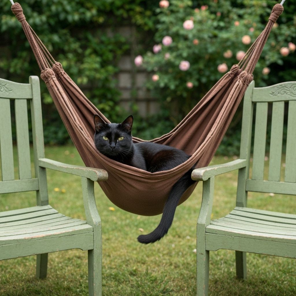 Katthängmatta under stol